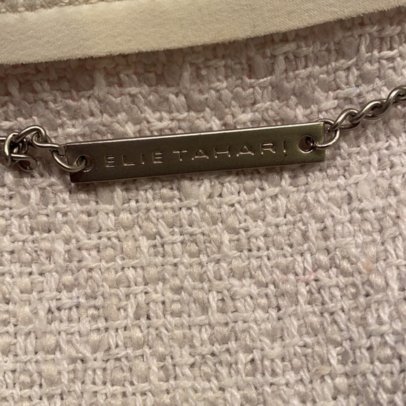 Elie Tahari Mixed Texture White Verina Vest - Picture 7 of 9